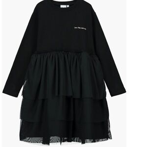 Black Layered Kids Dress